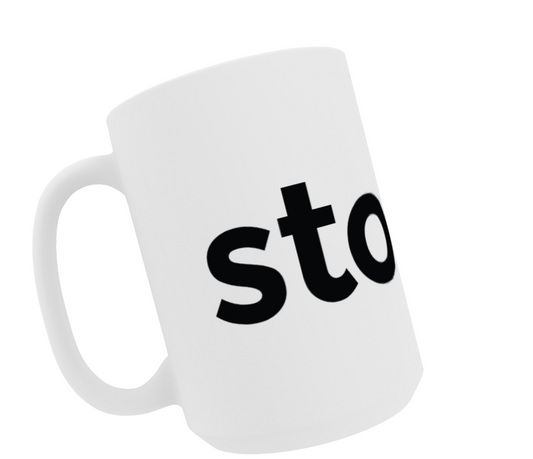 Stockd 15 oz. Glossy White Mug