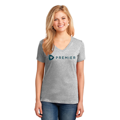 Premier Store Port & Company Ladies Core Cotton V-Neck Tee